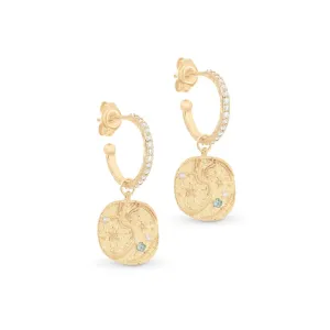 Gold Goddess of Water Hoops