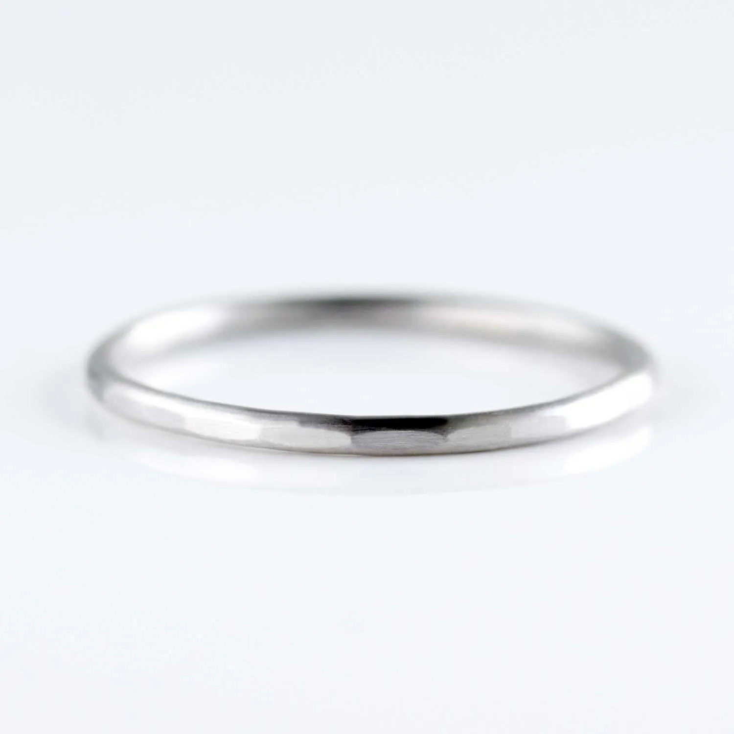 Hammer Textured Round Stacking Ring