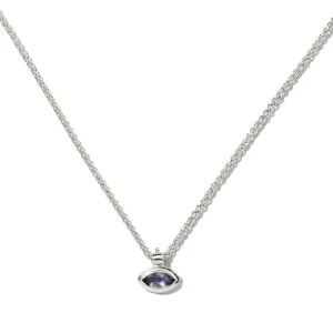 Iris Necklace, Iolite, Silver