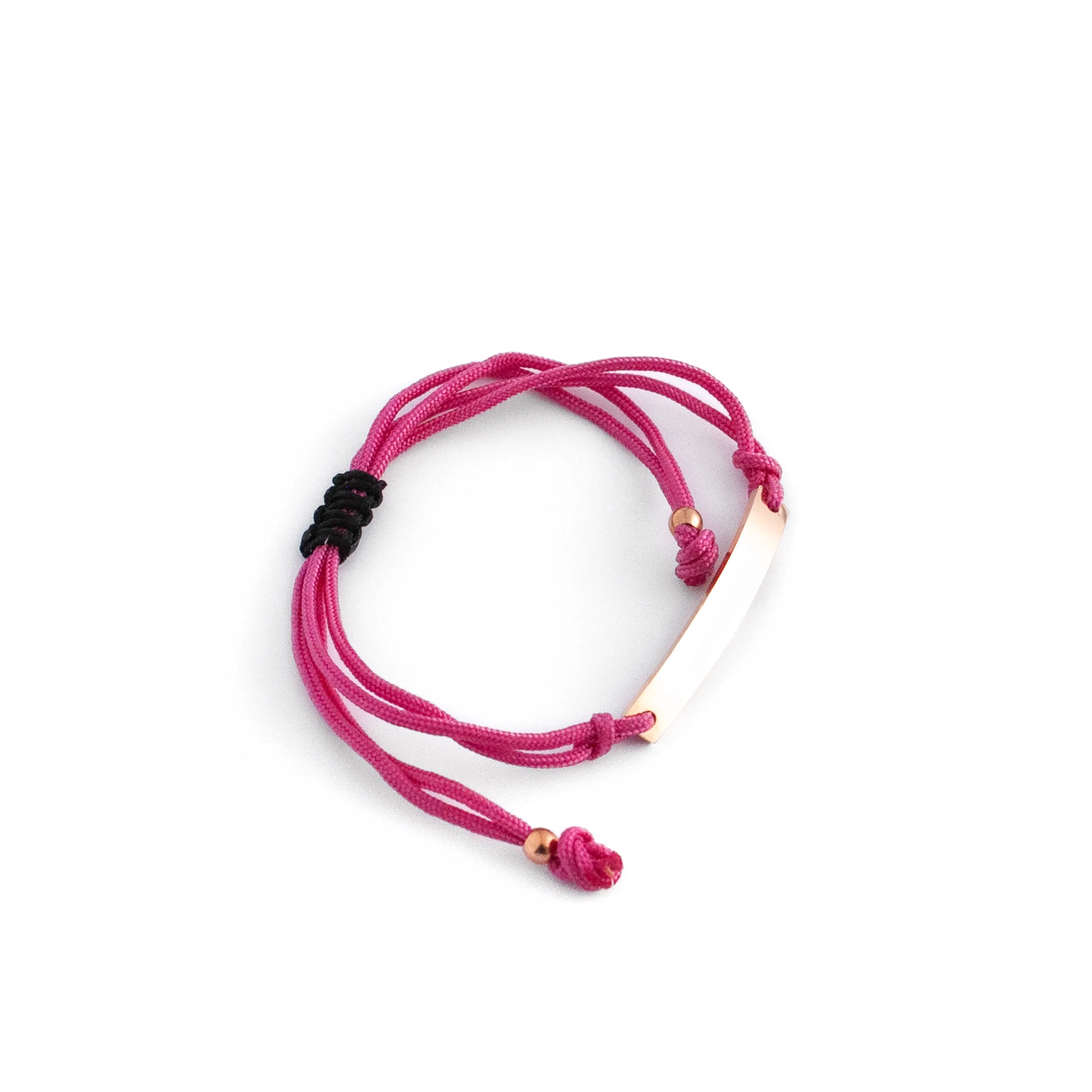JBØRN Nylon Cord Bracelet with Quote Plate | Personalisable
