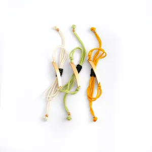 JBØRN Nylon Cord Bracelet with Quote Plate | Personalisable