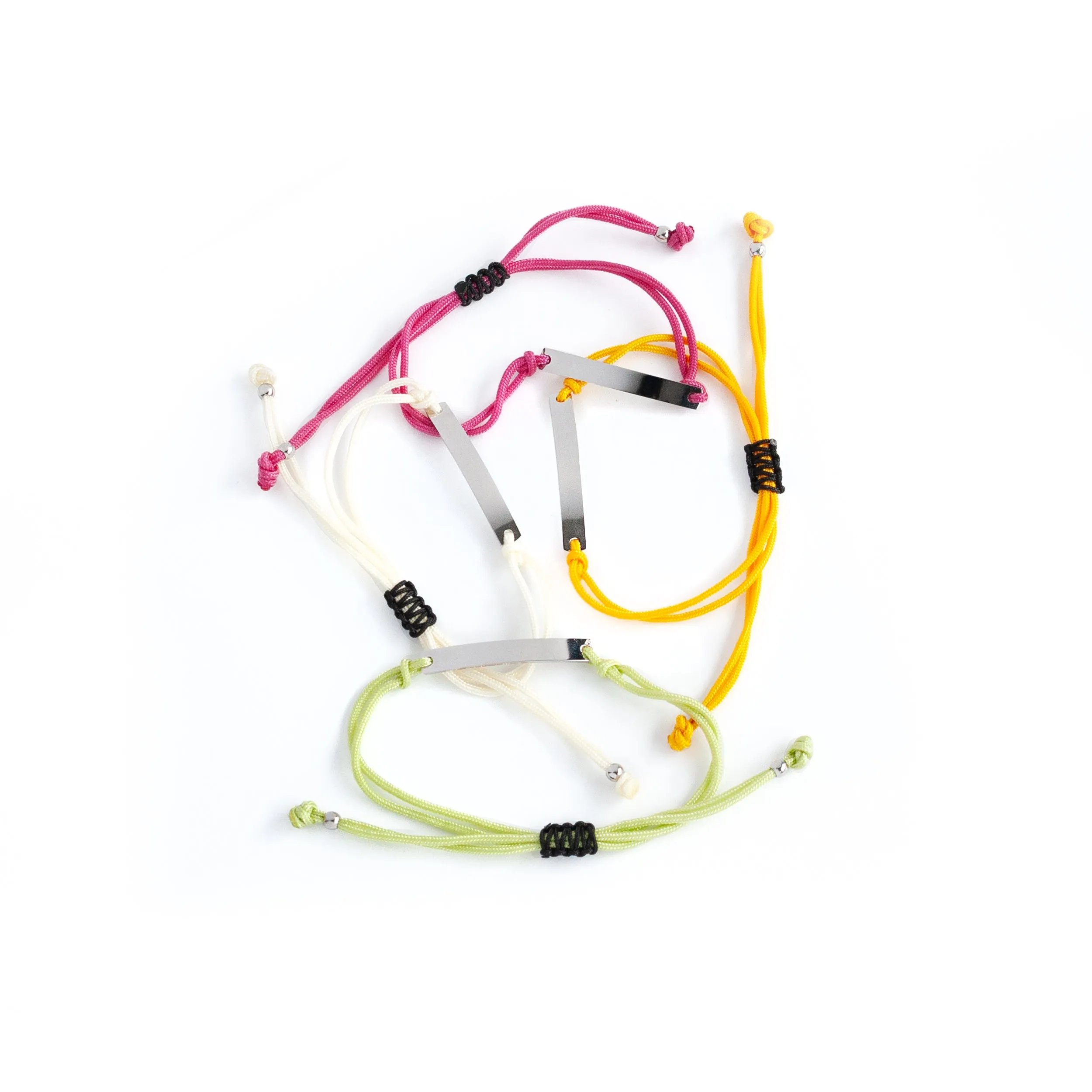 JBØRN Nylon Cord Bracelet with Quote Plate | Personalisable