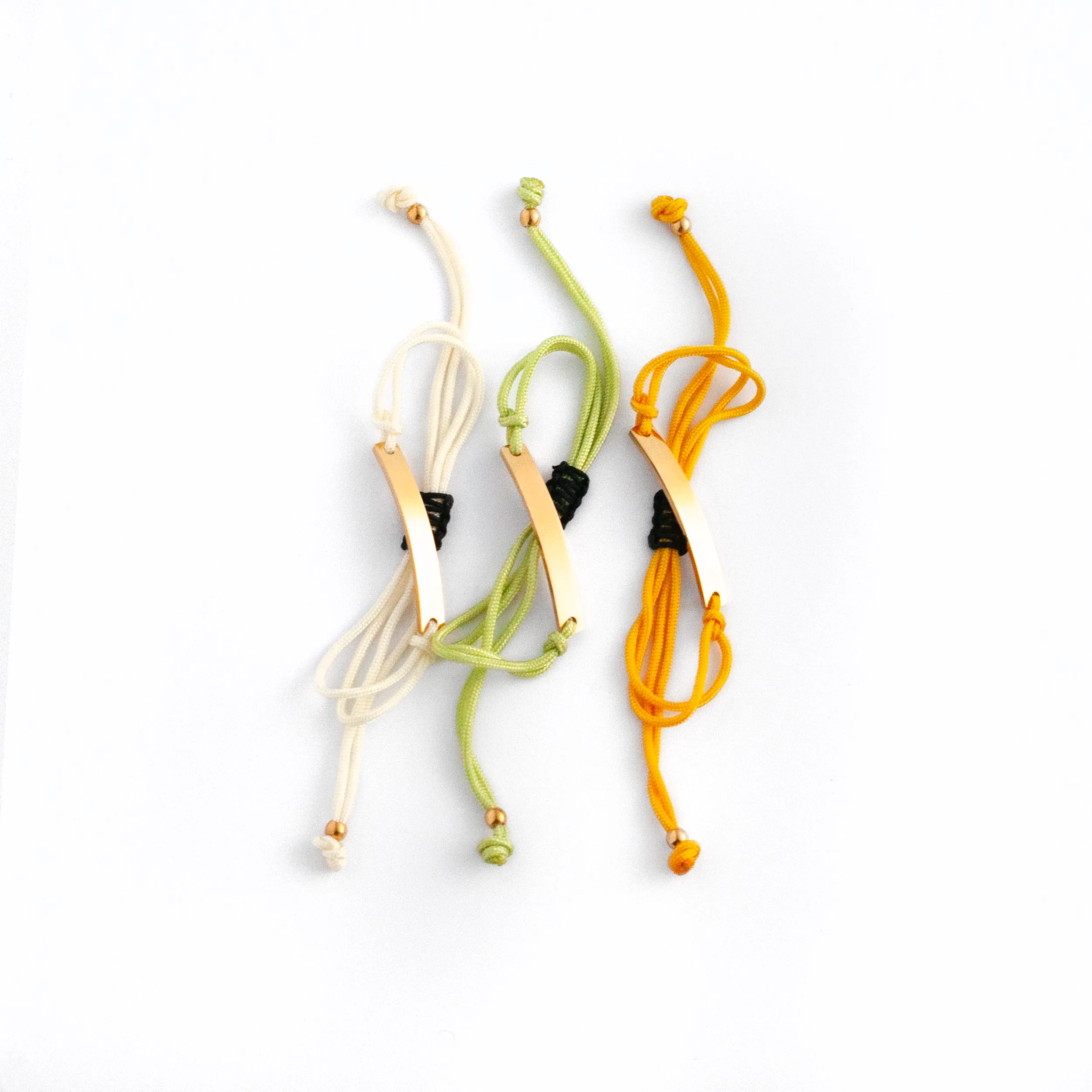 JBØRN Nylon Cord Bracelet with Quote Plate | Personalisable