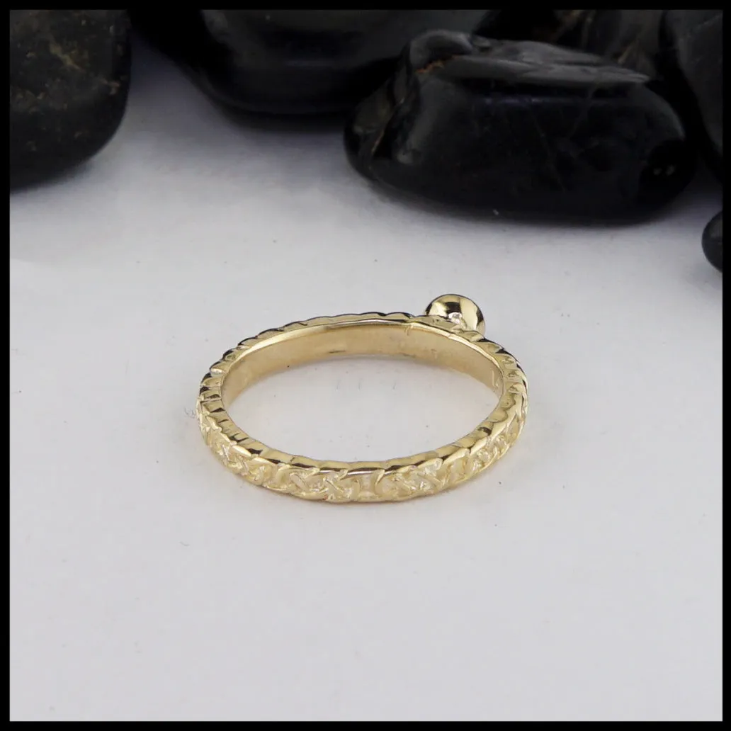 Josephine's Knot Stacking Ring with Sapphire