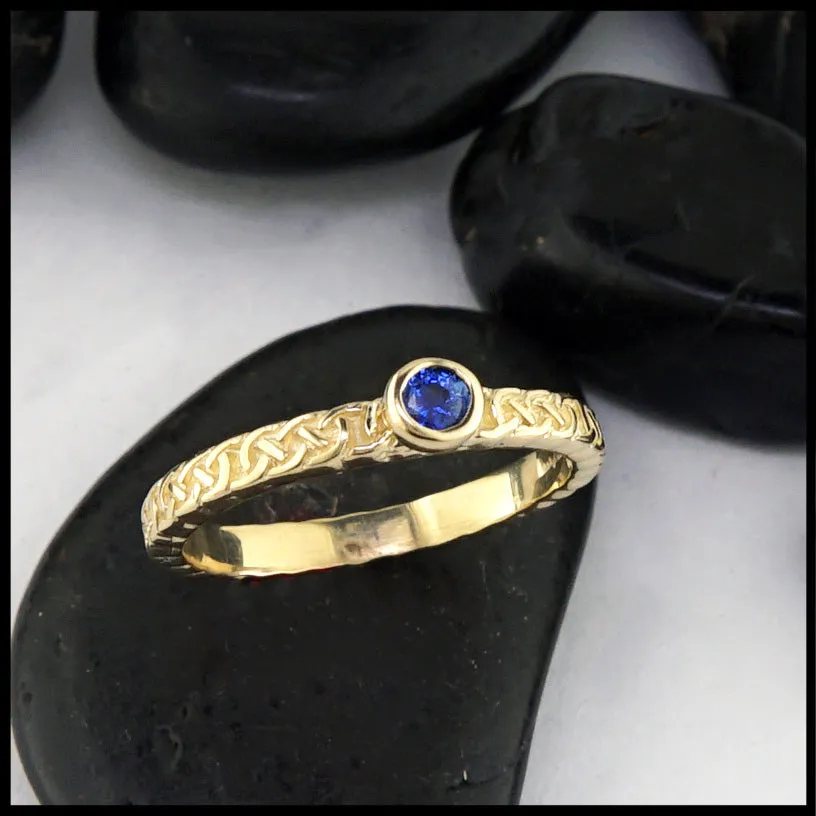 Josephine's Knot Stacking Ring with Sapphire