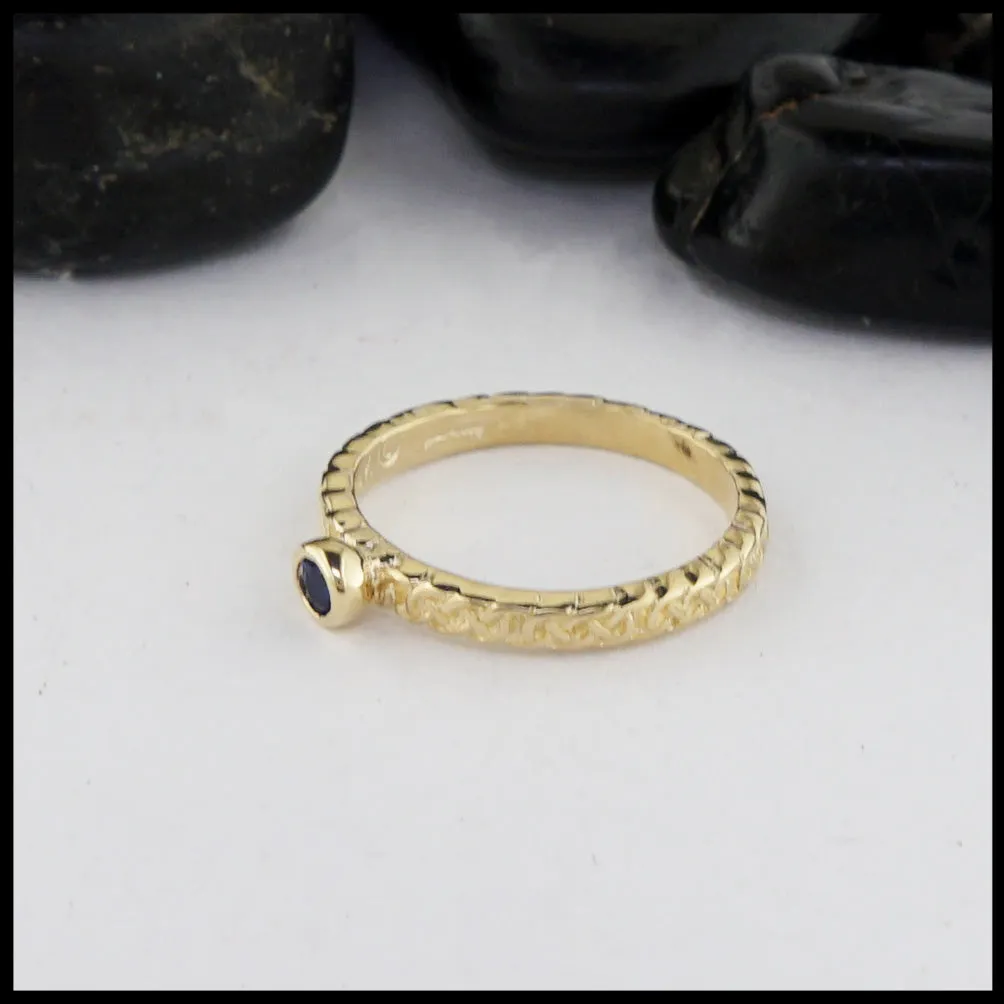 Josephine's Knot Stacking Ring with Sapphire