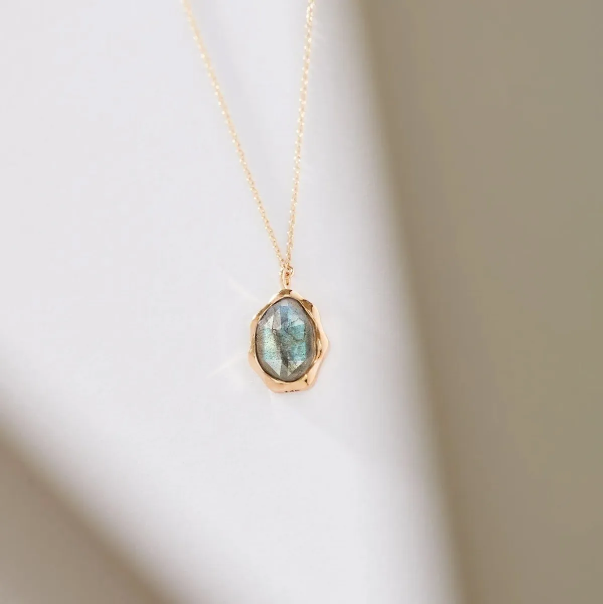 labradorite mood necklace