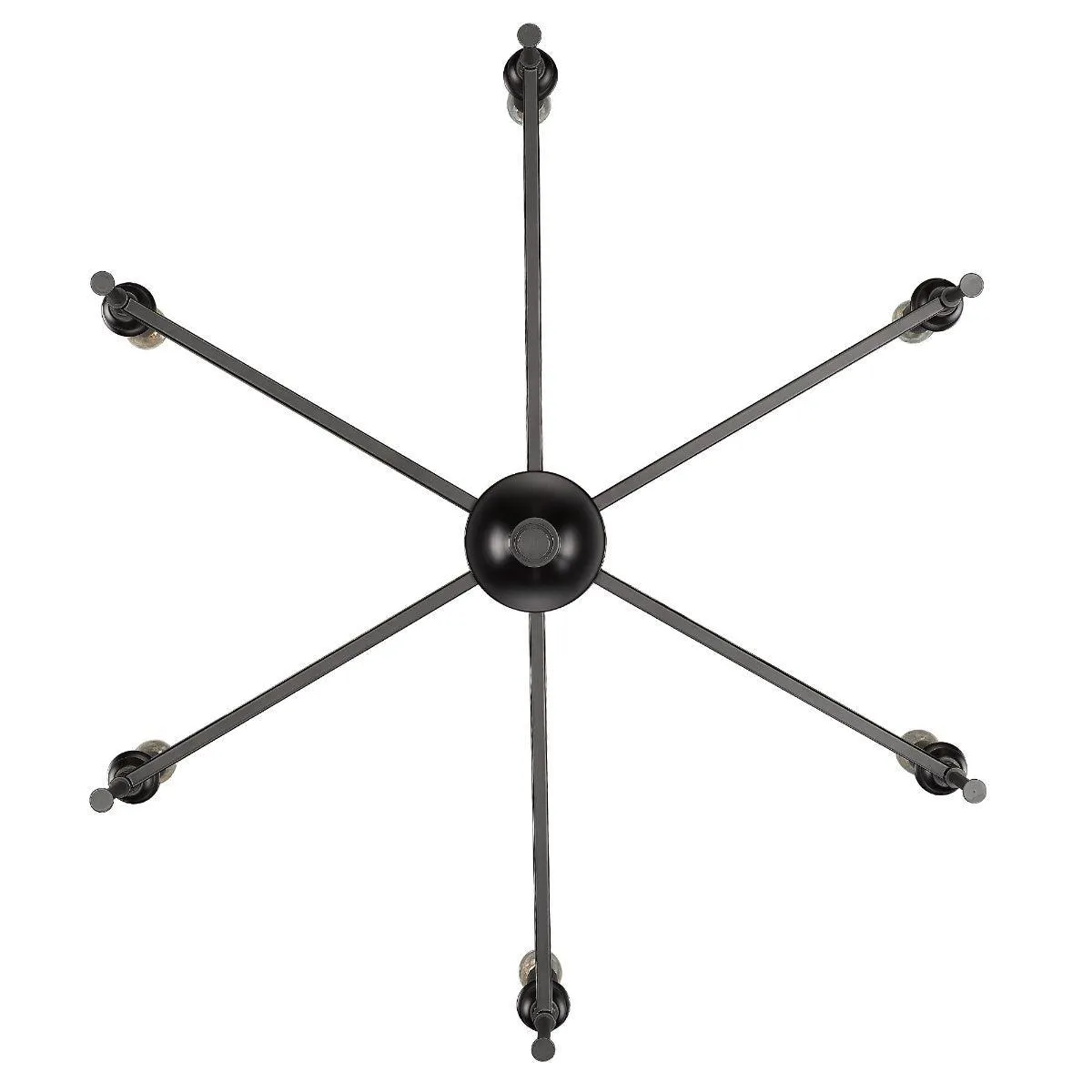Landon 6 Lights 26 in. Chandelier Matte Black Finish