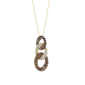 Le Vian 14K Honey Gold Chocolate and Vanilla Diamond Pendant Necklace