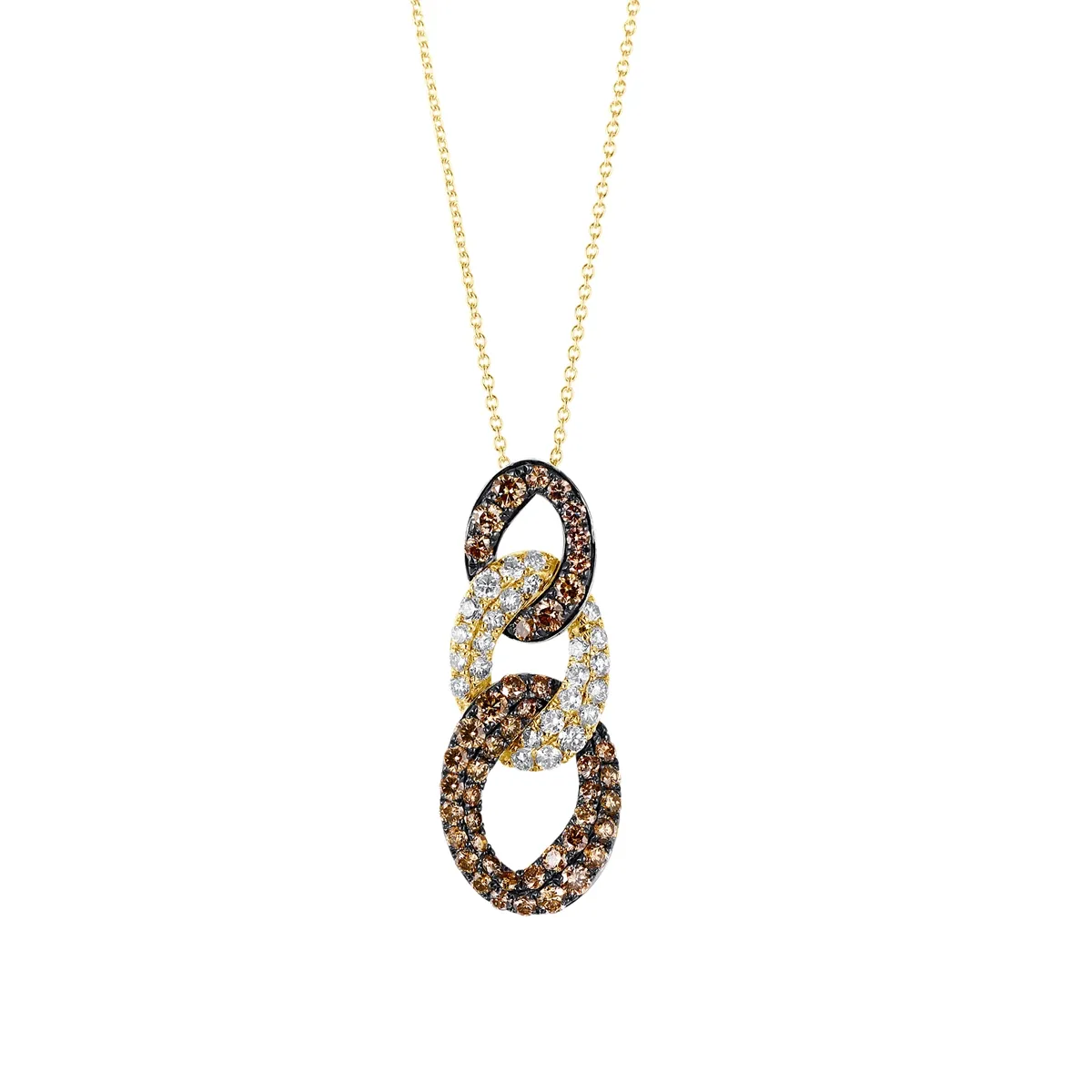 Le Vian 14K Honey Gold Chocolate and Vanilla Diamond Pendant Necklace