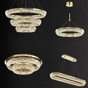 Light Luxury Creative Multi-layer Shell Crystal Art Chandelier for Living/Dining Room