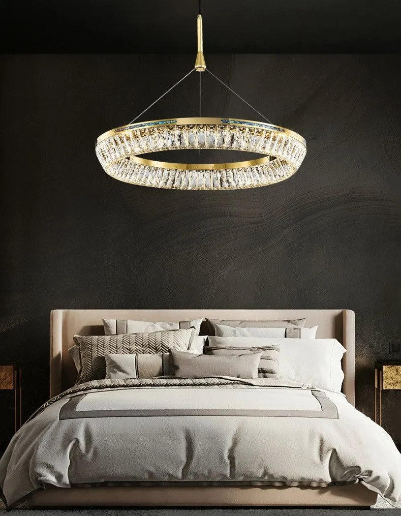 Light Luxury Creative Multi-layer Shell Crystal Art Chandelier for Living/Dining Room