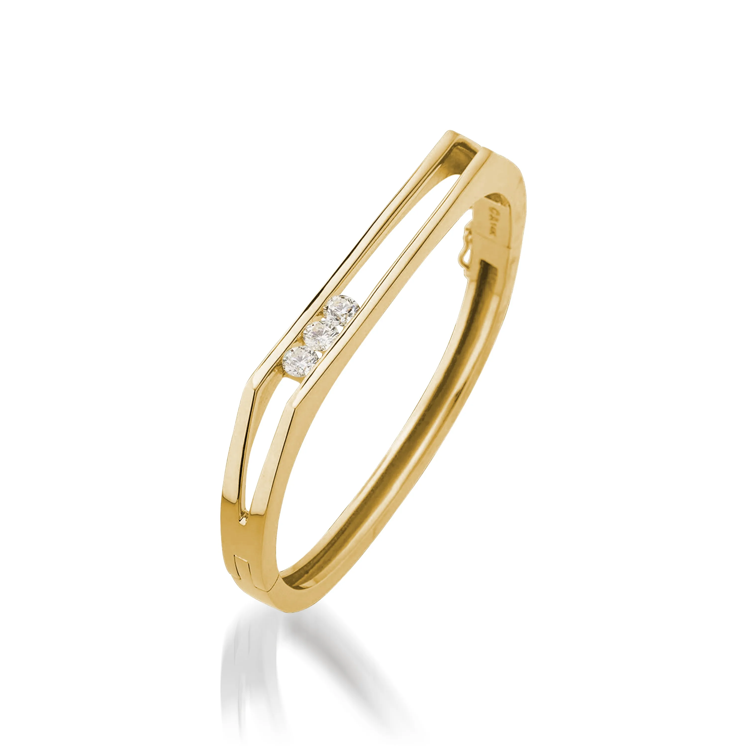 Lines 1.00 Carat Diamond Hinged Bracelet