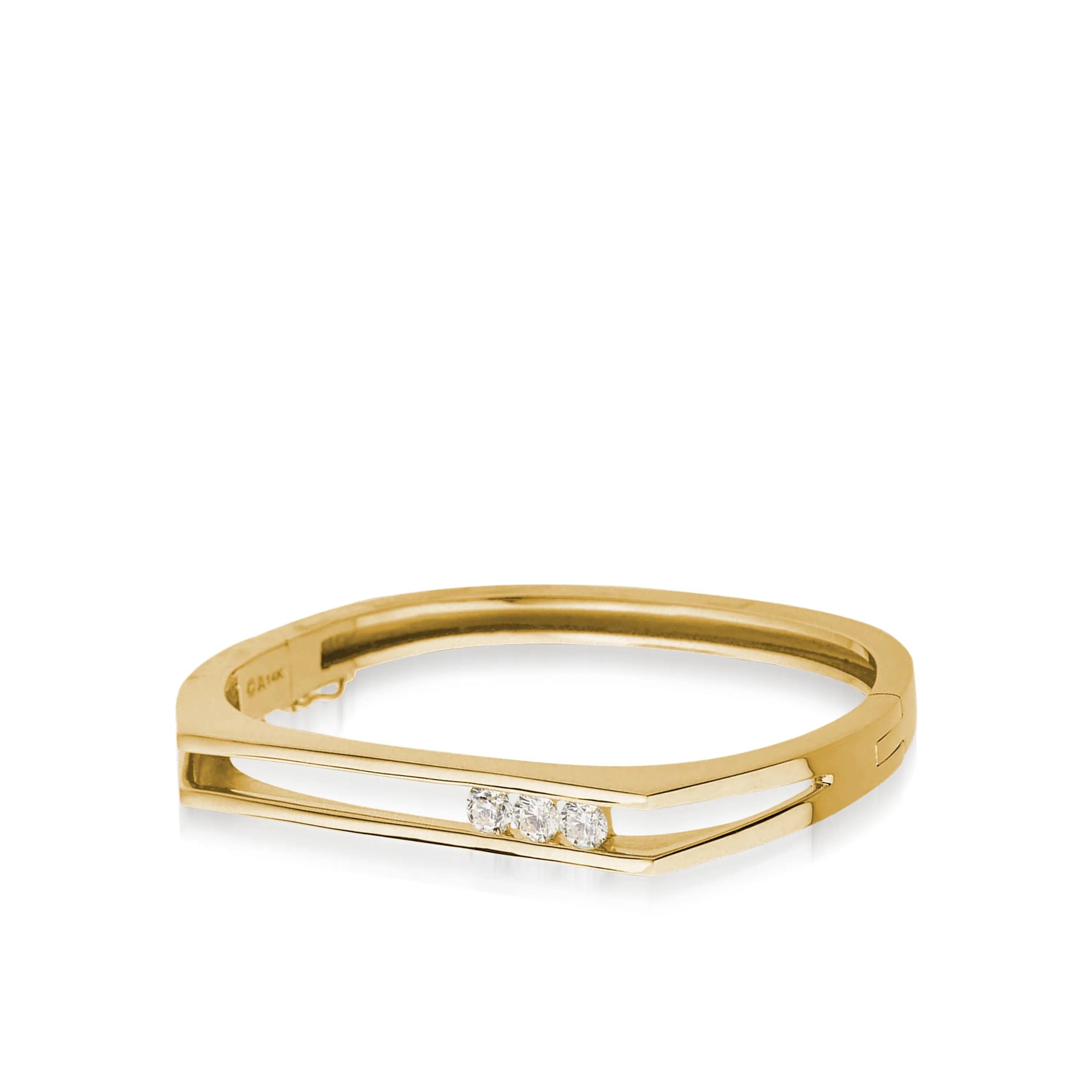 Lines 1.00 Carat Diamond Hinged Bracelet