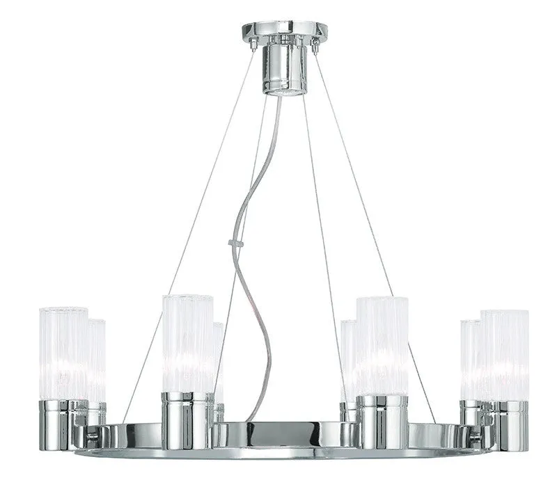 Livex Midtown  8 Light Polished Chrome Chandelier - C185-50698-05