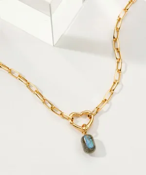 Luna Norte Listen To Your Heart Necklace - Labradorite