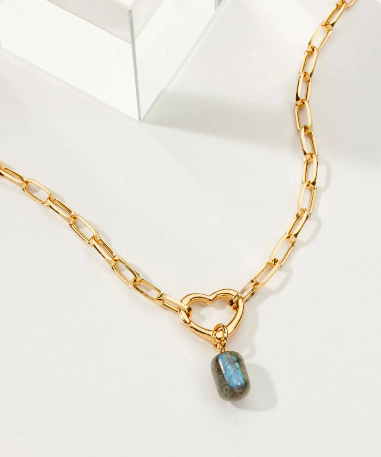 Luna Norte Listen To Your Heart Necklace - Labradorite