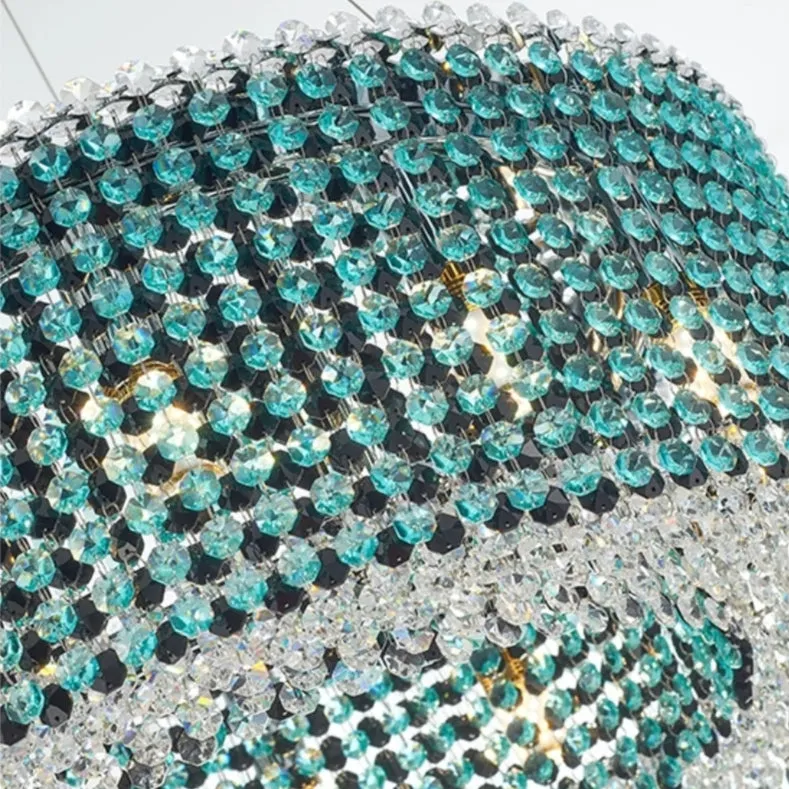 Luxury Italian Style Crystal Ceiling Round Pendant Lighting Fixture