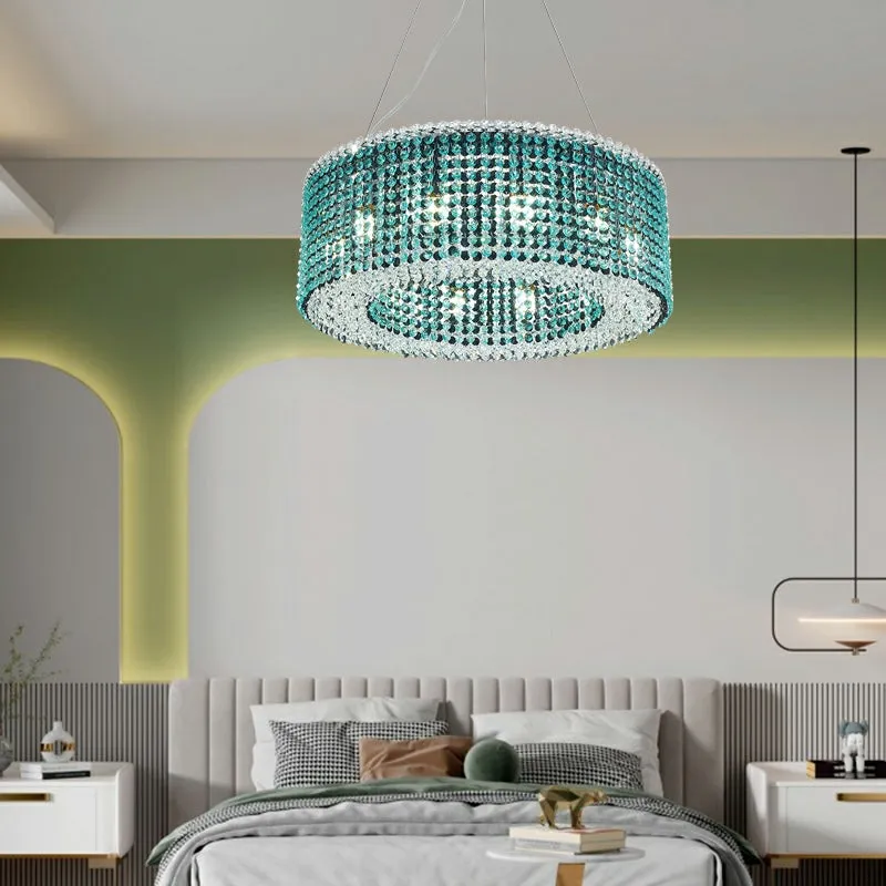 Luxury Italian Style Crystal Ceiling Round Pendant Lighting Fixture