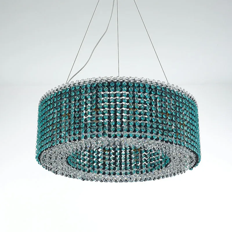 Luxury Italian Style Crystal Ceiling Round Pendant Lighting Fixture