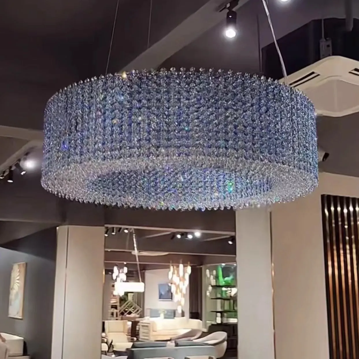 Luxury Italian Style Crystal Ceiling Round Pendant Lighting Fixture