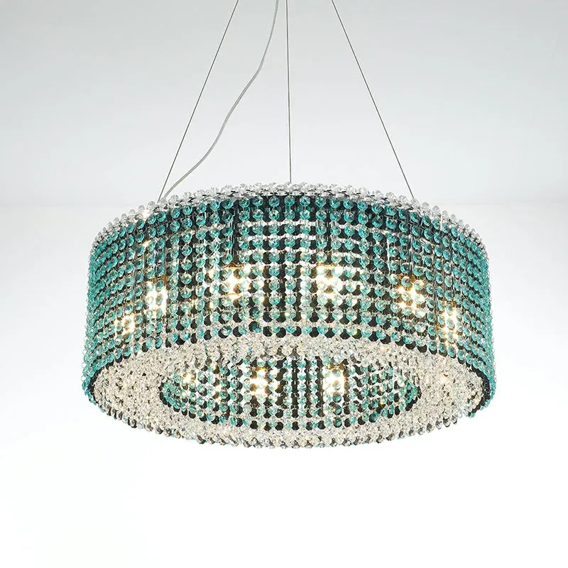 Luxury Italian Style Crystal Ceiling Round Pendant Lighting Fixture