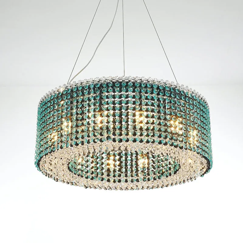 Luxury Italian Style Crystal Ceiling Round Pendant Lighting Fixture