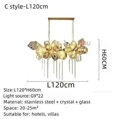 Luxury LED Stainless Steel Crystal Chandelier by Mansion
