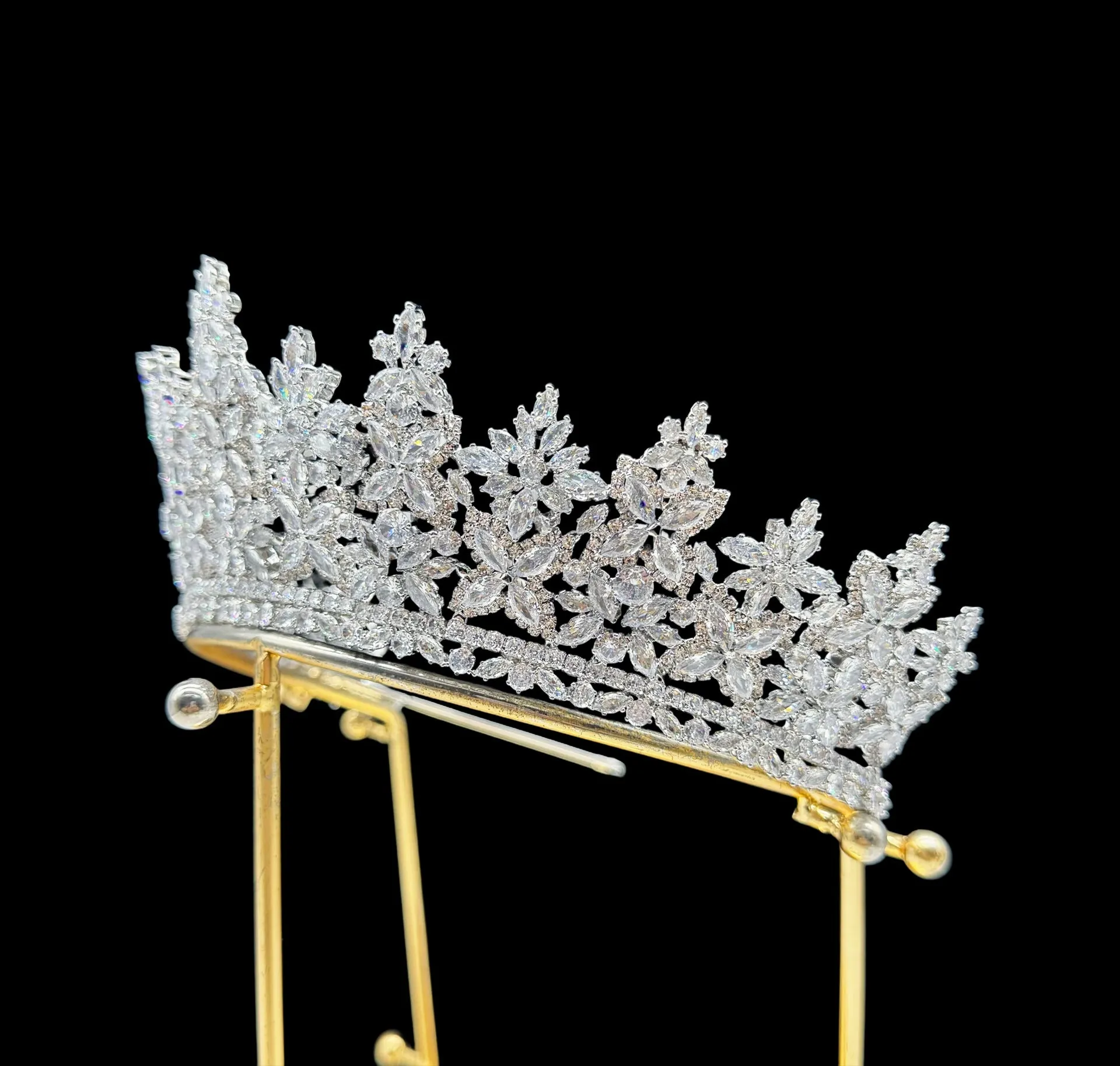 Luxury Royal Queen CZ Crystal Crown for Women Bridal Tiara Diadem Party Jewelry Wedding Accessories GH0195