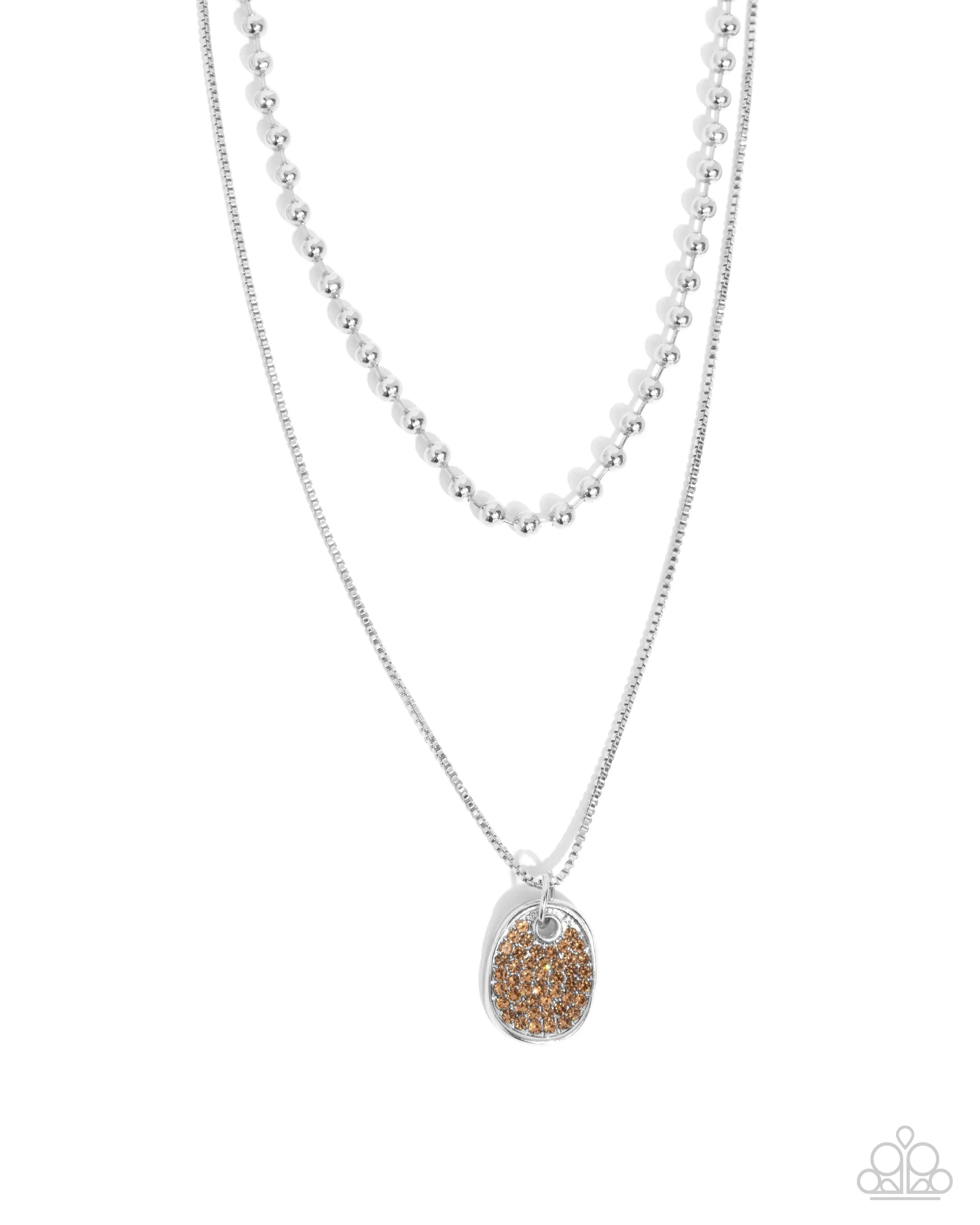 Lyrical Luminescence - Brown Necklace - Paparazzi Accessories