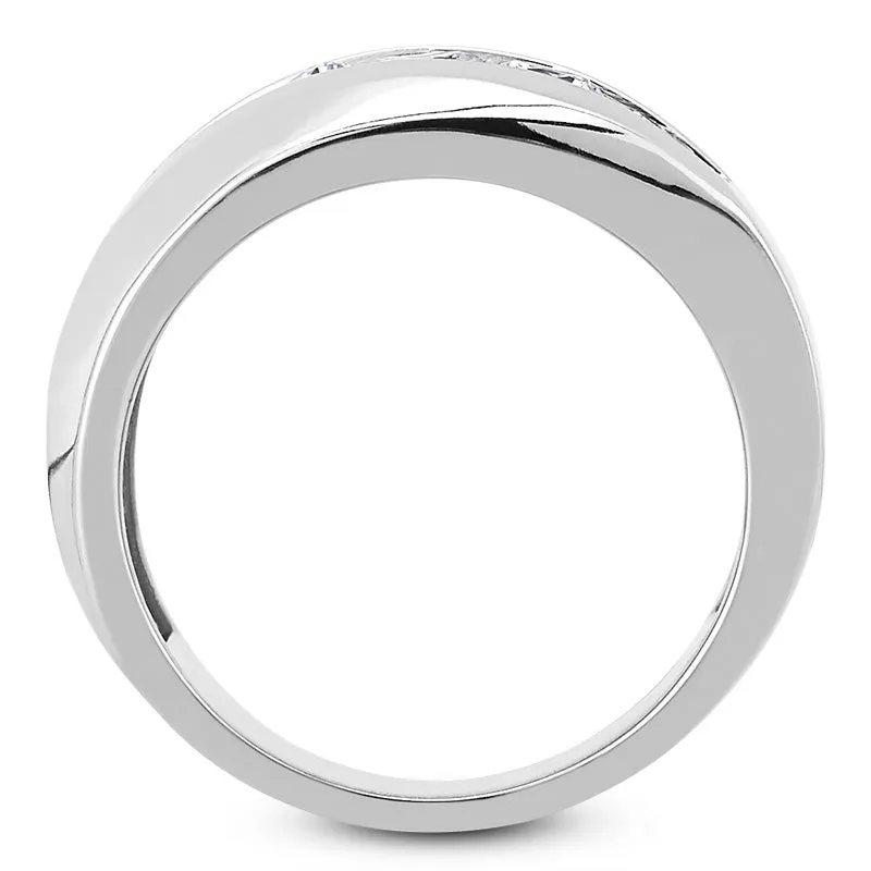 Mens Round Diamond Wedding Band (Total Diamond Weight 1.09ct, Quality GH-VS)