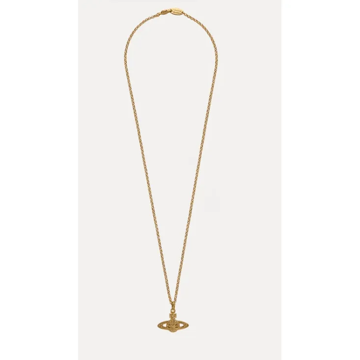 Mini Bas Relief Pendant Gold/Light Topaz