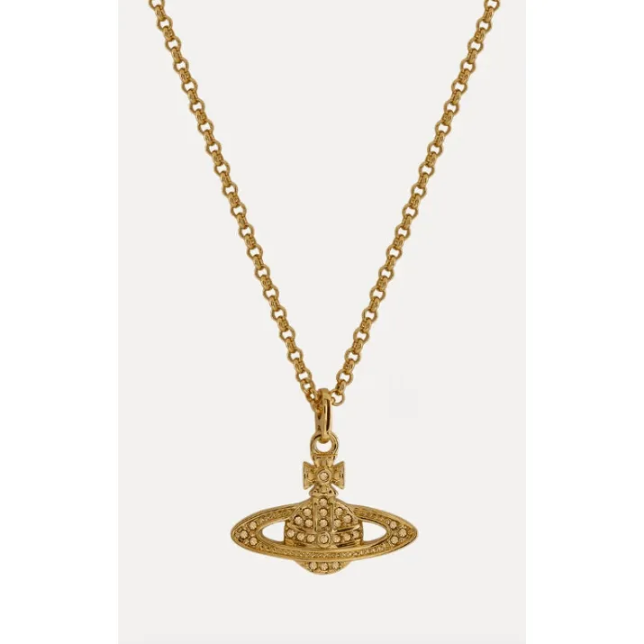Mini Bas Relief Pendant Gold/Light Topaz