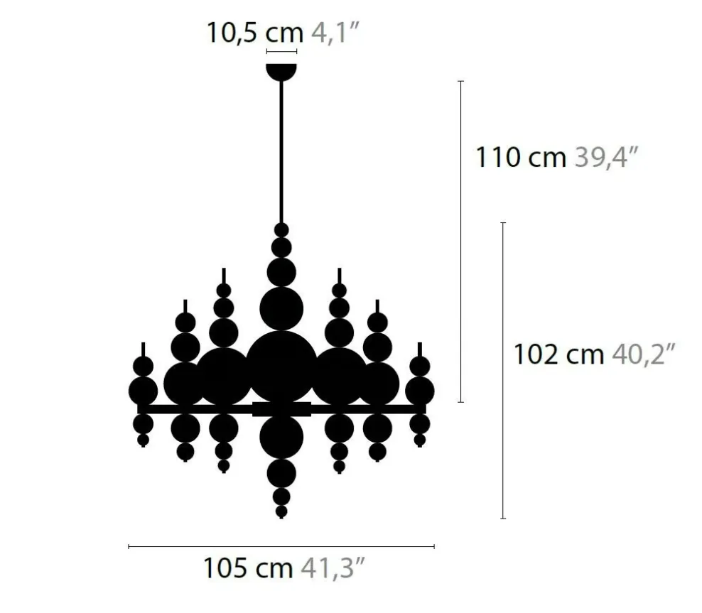 Modern Creative Round/Linear Black/White Glass Ball Cluster Chandelier for Living/Dining Room