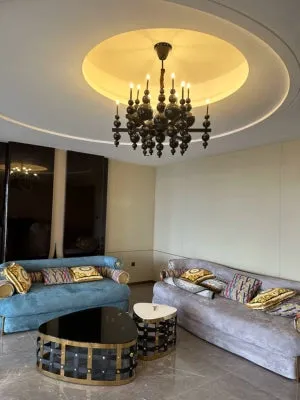 Modern Creative Round/Linear Black/White Glass Ball Cluster Chandelier for Living/Dining Room