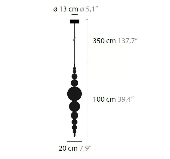 Modern Creative Round/Linear Black/White Glass Ball Cluster Chandelier for Living/Dining Room