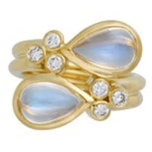 Moonstone Diamond Ring