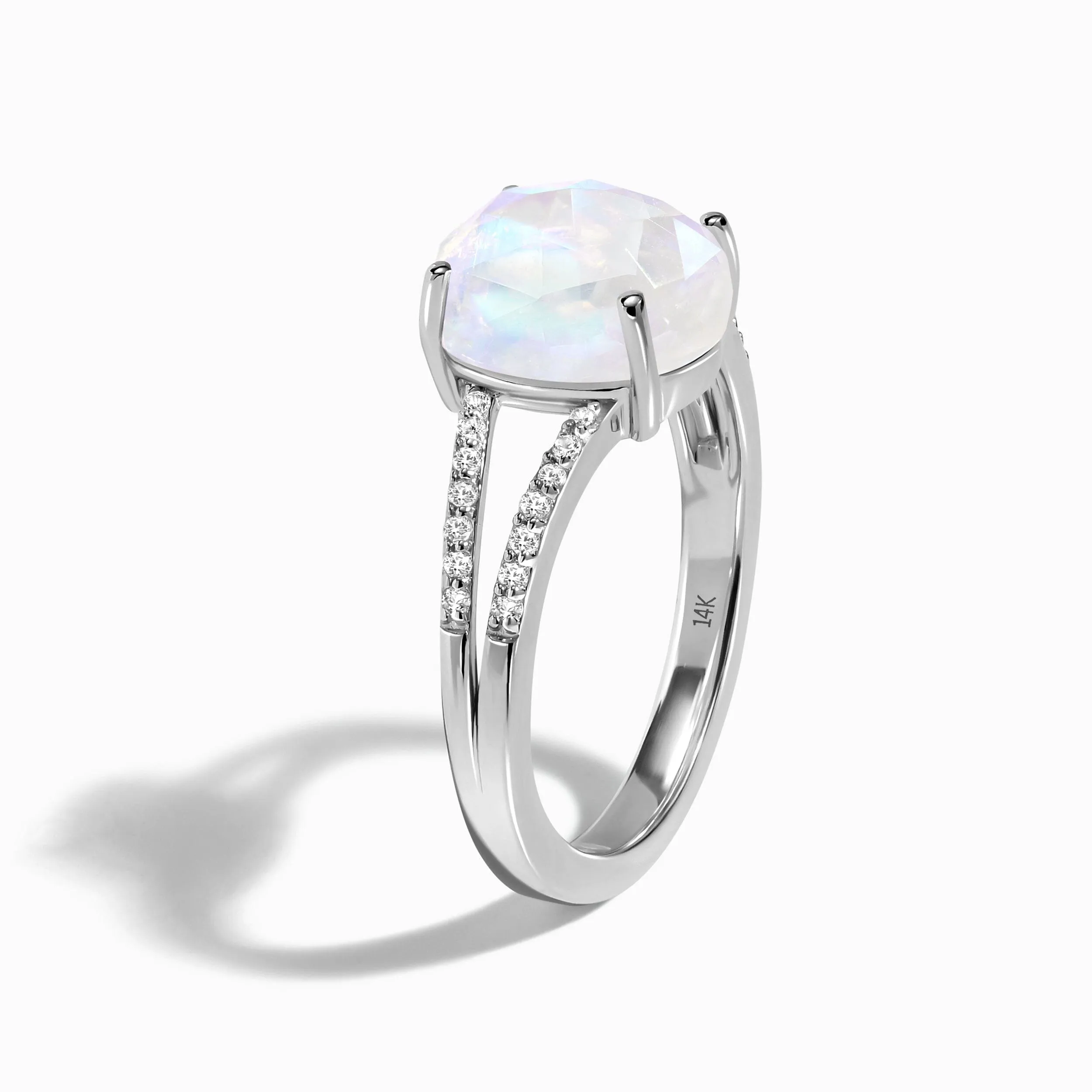 Moonstone Lab Diamond Ring - Princess