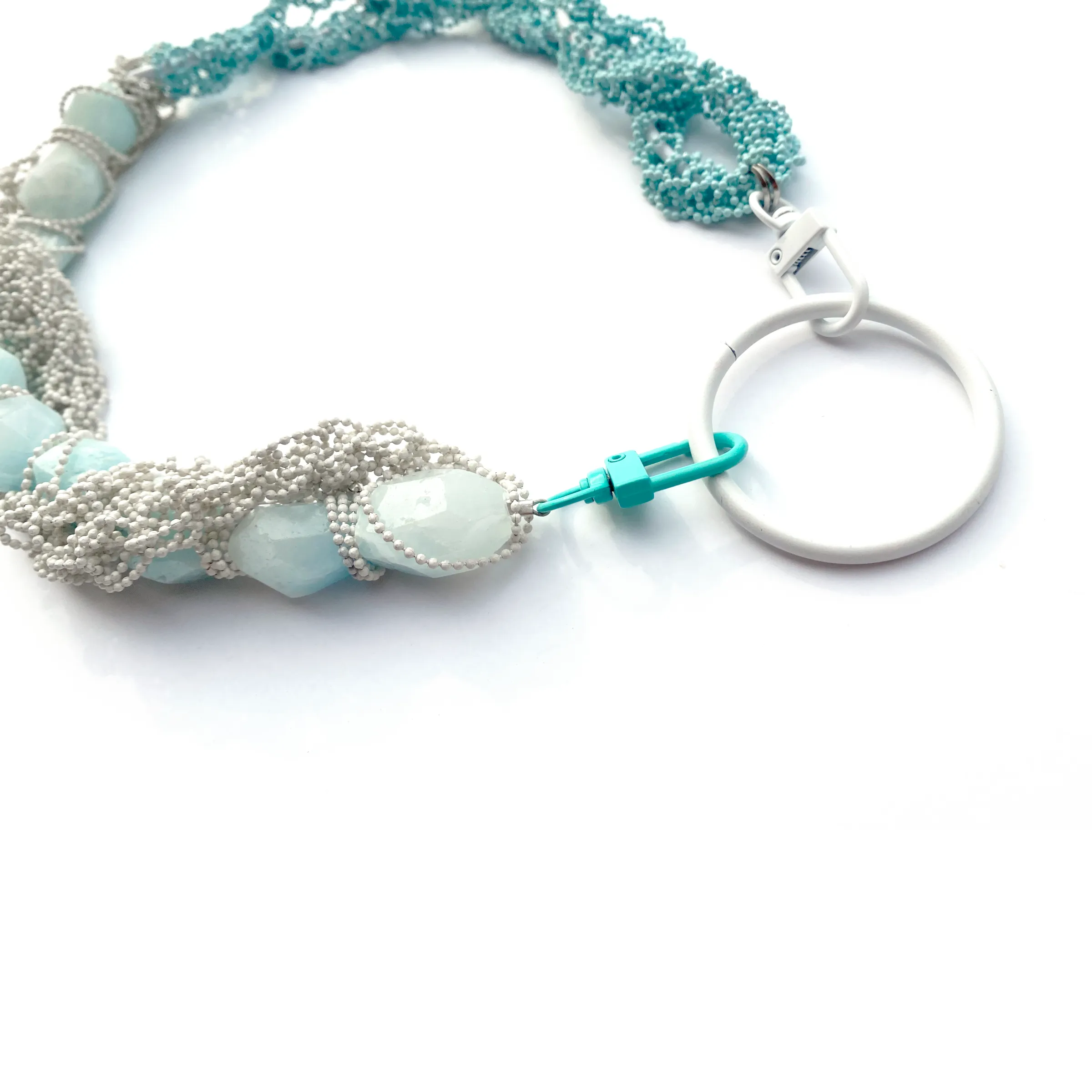 MPR x THE IMAGINARIUM: Aqua White Chrysoprase Chain Links Necklace