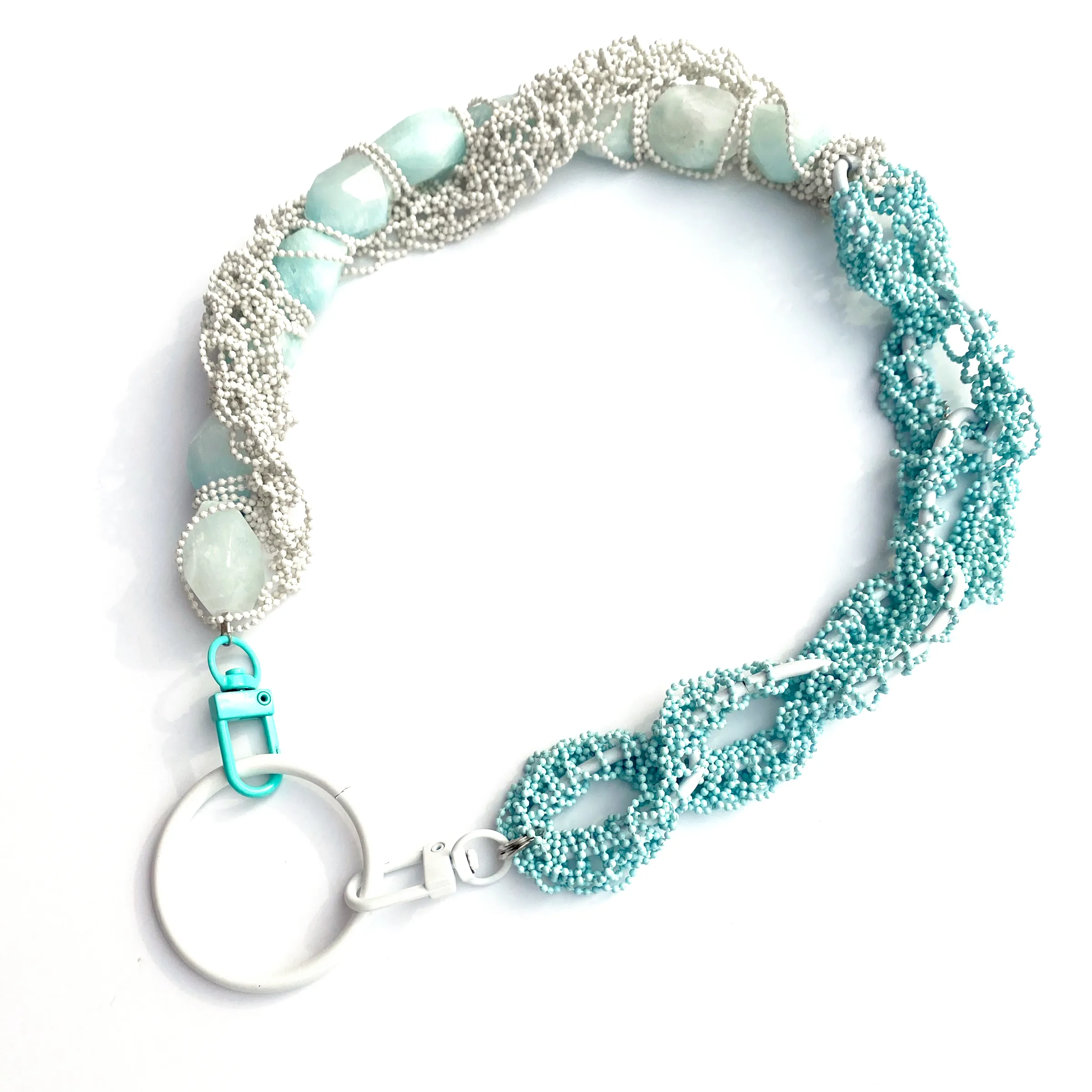 MPR x THE IMAGINARIUM: Aqua White Chrysoprase Chain Links Necklace