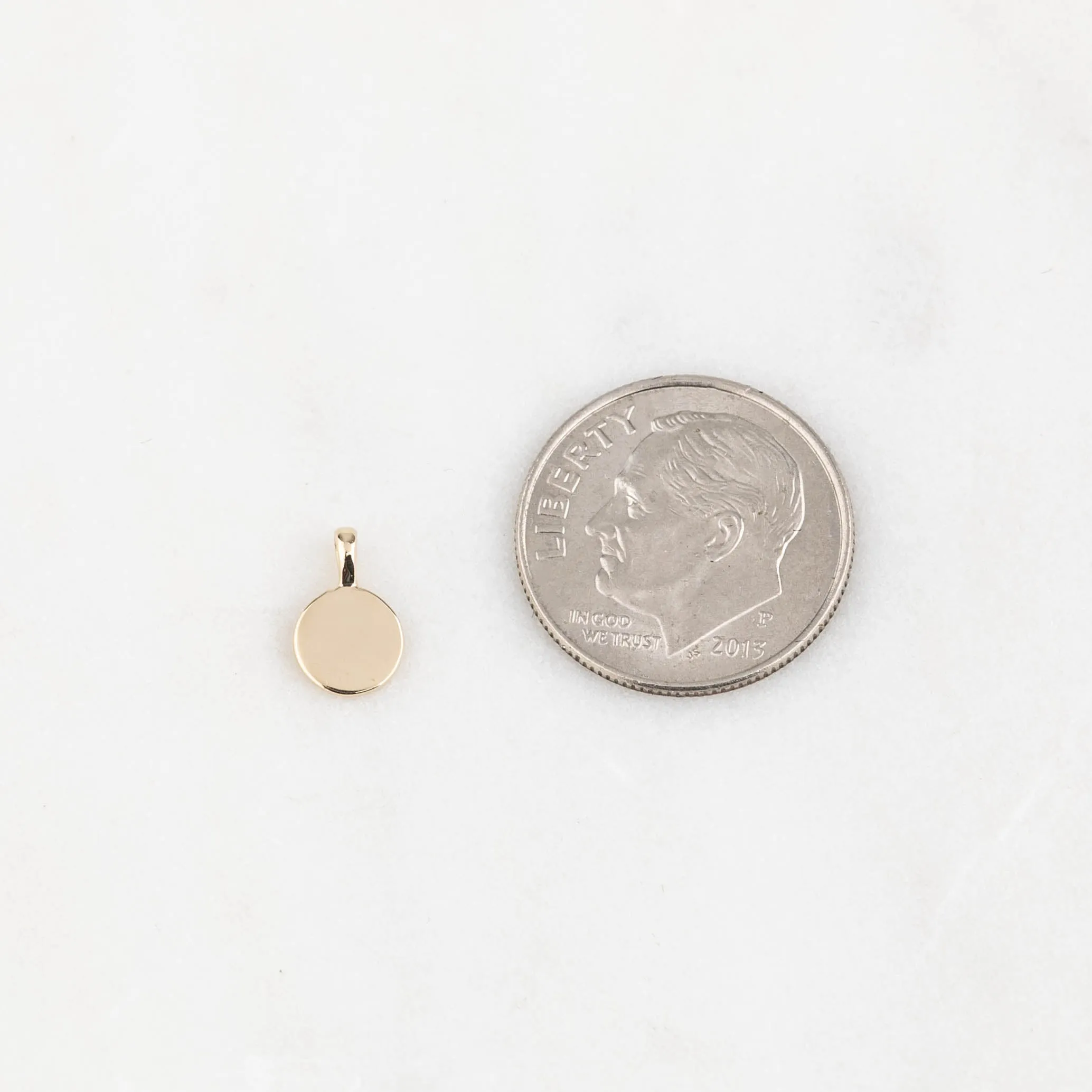 Multi-Initial 6mm Disc Necklace (Engraving Option)