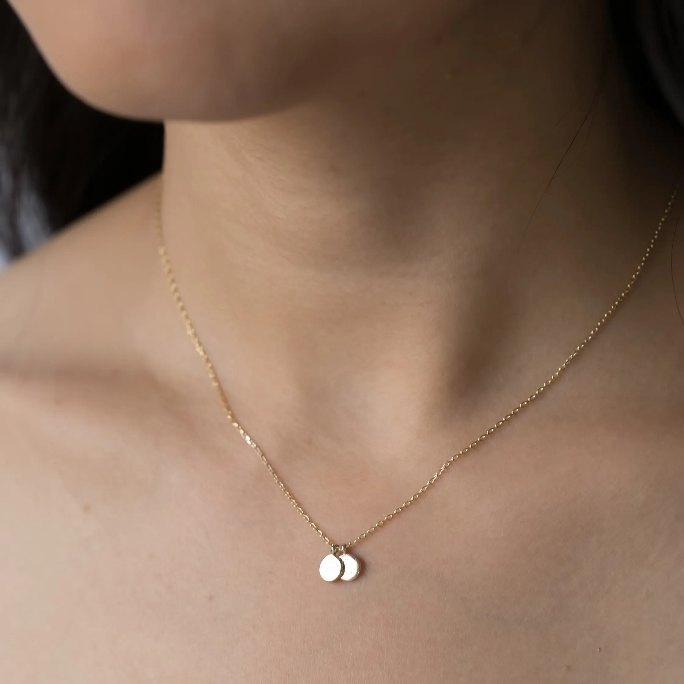 Multi-Initial 6mm Disc Necklace (Engraving Option)