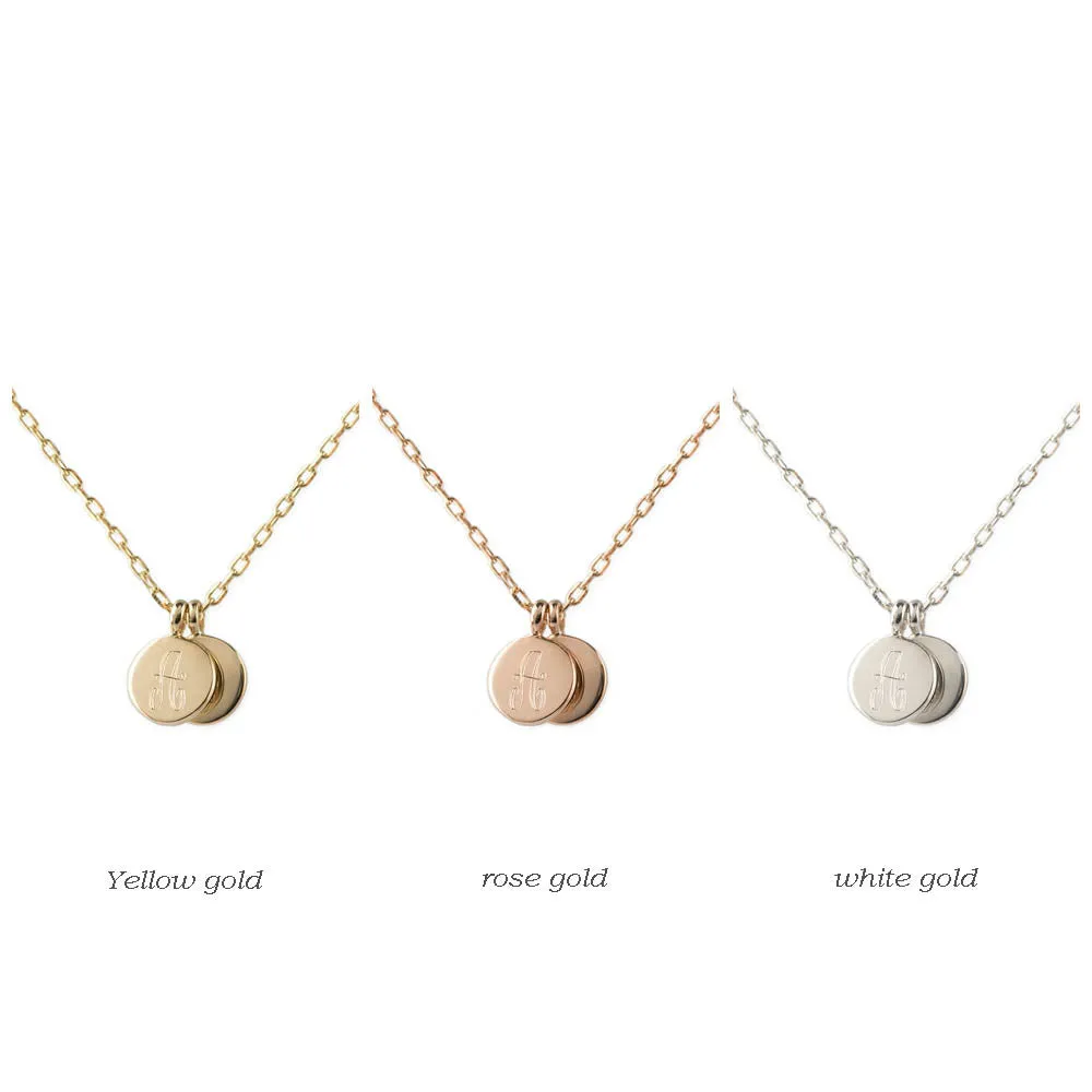 Multi-Initial 6mm Disc Necklace (Engraving Option)