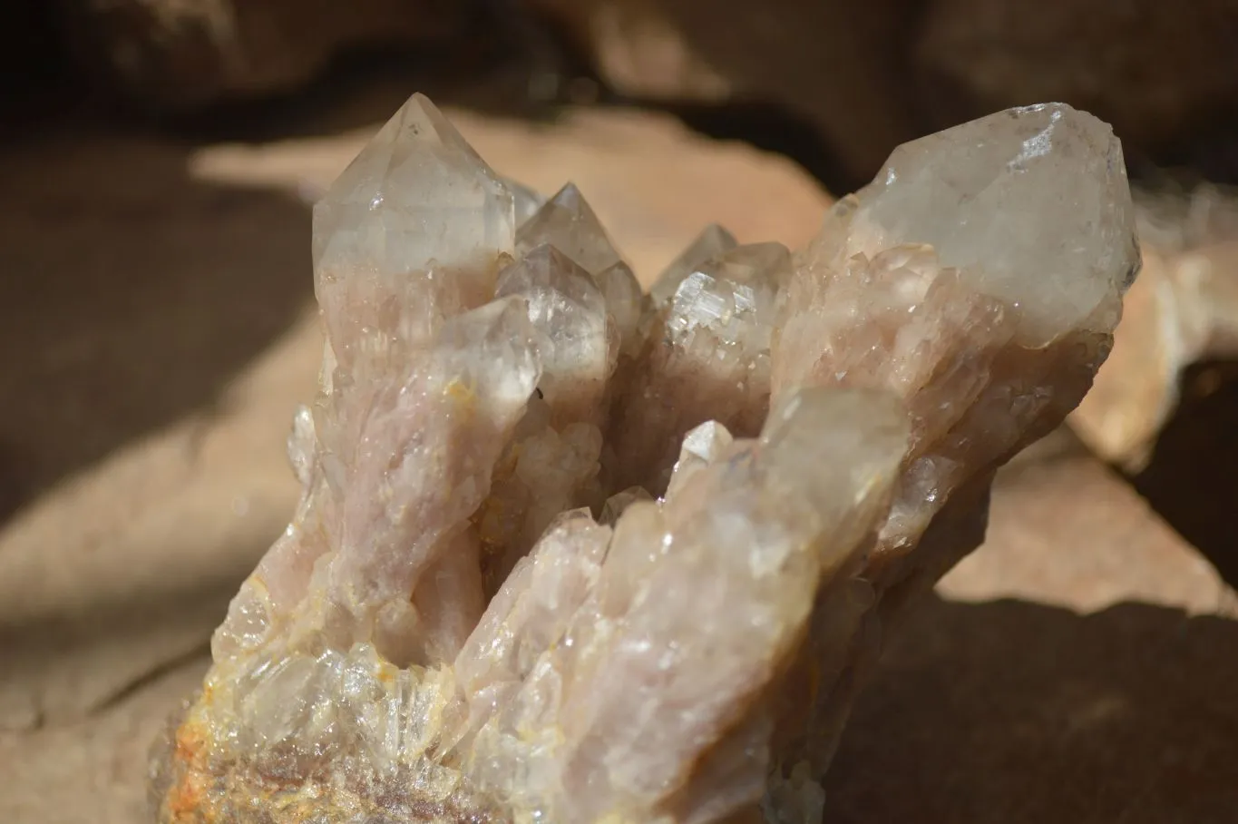 Natural Cascading White Phantom Smokey Quartz Cluster x 1 From Congo