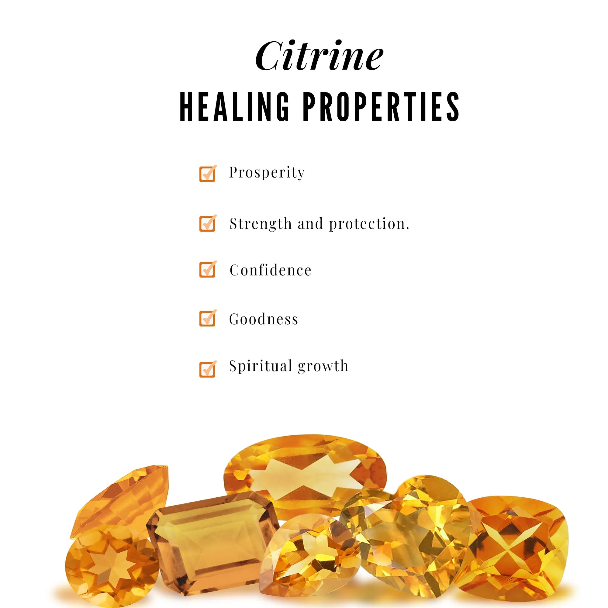 Natural Citrine and Diamond Eternity Ring in Prong Setting