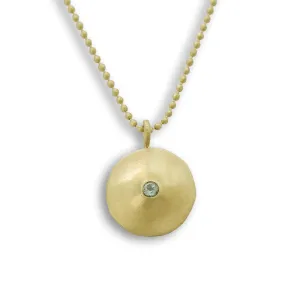 NG4742A Matte gold Topaz necklace