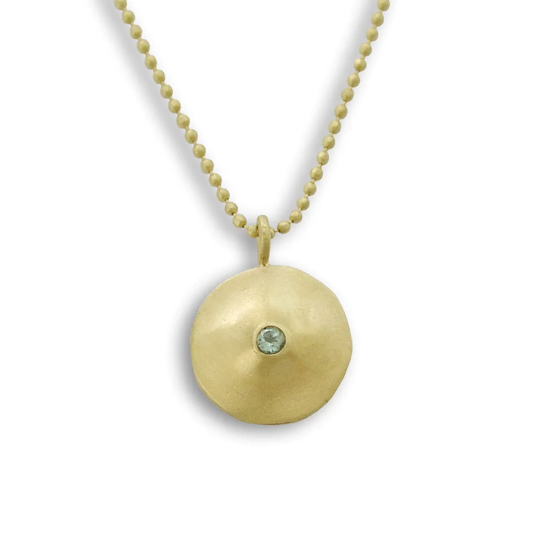 NG4742A Matte gold Topaz necklace