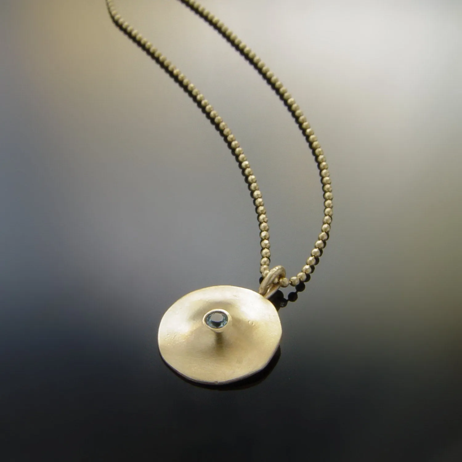 NG4742A Matte gold Topaz necklace