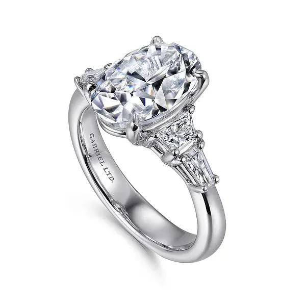 Oval Cut Five Stone Diamond Engagement Ring Mounting