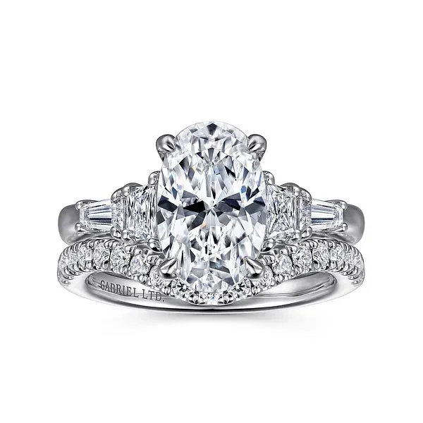 Oval Cut Five Stone Diamond Engagement Ring Mounting